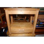 A wooden hall table with lower drawer, 31" x 17 1/2 x 30" high.