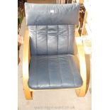 Bentwood style faux leather Comfy chair