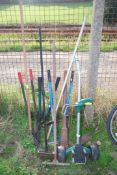 Quantity of garden shears, clippers, hoe ,