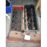 Nuffield spares including a Diesel 4-cylinder head, camshaft, rocker shaft & rockers,