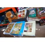 Quantity of puzzles, Teddy bears and bird feeders.