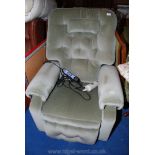 A green Draylon electric lounge chair, plus an orthopedic massager.