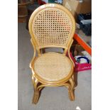 Bamboo and cane conservatory chair.