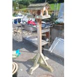 Wooden bird table