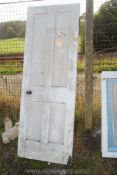 White painted wooden interior door,