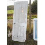 White painted wooden interior door,