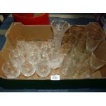 Miscellaneous glass including two Dartington wine glasses,