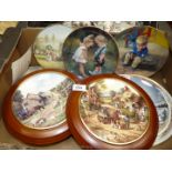 A quantity of wall plates including; Wedgwood Country Days having mounts with other wall plates,