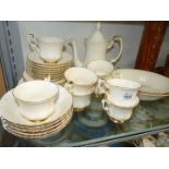 A quantity of Royal Albert ''Affinity gold'' dinner/Teaware to include; eight saucers,