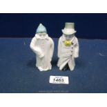 Two Royal Worcester candle snuffer figures - Toddie and Budge.