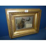 A heavy gilt framed rectangular Mirror,