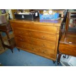 A Satinwood Chest of four long Drawers,