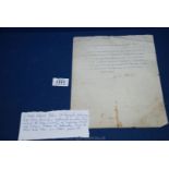 A signed typewritten Letter by Sir George Gabriel Stokes, lst Baronet, Physicist and Mathematician,