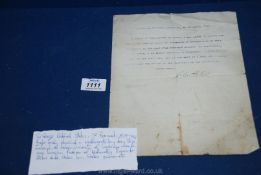 A signed typewritten Letter by Sir George Gabriel Stokes, lst Baronet, Physicist and Mathematician,