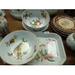 A quantity of Royal Worcester 'Evesham' including large rectangular serving dish,