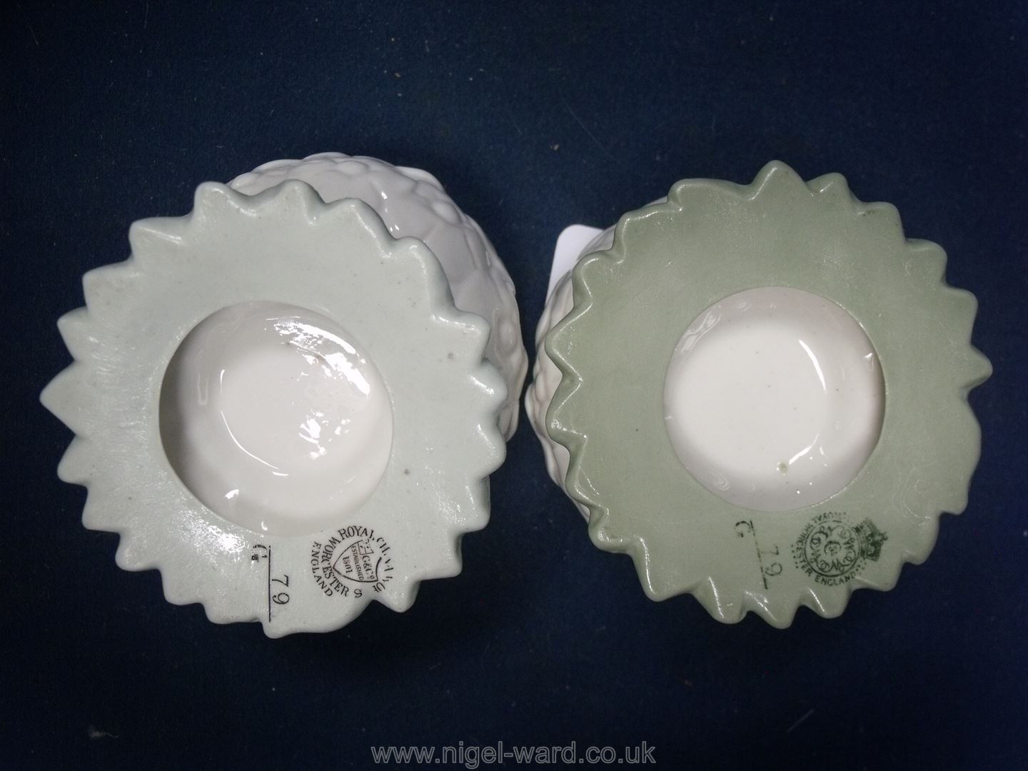 Two matched Royal Worcester posy holders. - Image 3 of 10