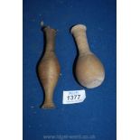 Two ancient Egyptian terracotta phials,