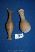 Two ancient Egyptian terracotta phials,