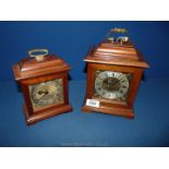 Two carriage Clocks, 8 1/2'' and 7'',