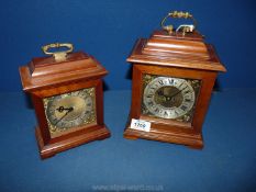Two carriage Clocks, 8 1/2'' and 7'',