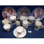 Three commemorative plates of Princess Diana,