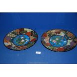 A pair of antique Japanese cloisonne Dishes,