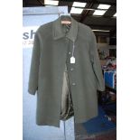 A 'Fashion S.A. Spain' dark green cashmere and wool Overcoat, size 14.