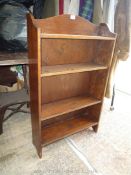 A floor standing Oak Bookshelves with two adjustable shelves,