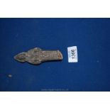 An ancient Egyptian fragmentary terracotta shabti figurine of Osiris, probably Ramesside period,