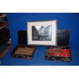 A WWII war department box containing vintage letter and number punches,