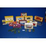 A quantity of Die-Cast cars to include; Vanguard, Matchbox, army models, etc. Mint and boxed.
