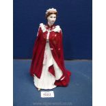A Royal Worcester figure in celebration of the Queens 80th birthday, 2006.