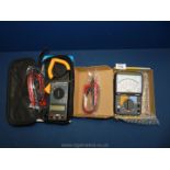 A Silverline Digital Clamp Meter and a Ketai KYT8260L Analogue Multimeter.