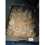 A quantity of Cut glass to include six brandy glasses,