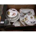A quantity of Royal Worcester ''Evesham'' including large oval platter, tureens, flan dish,