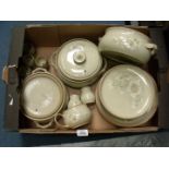 A quantity of Denby 'Daybreak' dinnerware, plates, tureens with lids, cruet,