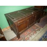 A Georgian Oak peg joyned Blanket Chest having scratch moulded details to the framing and being