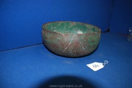 A pre-Roman Greek or Persian Achamaenid bronze bowl, c. 3rd century BC.
