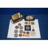 Miscellaneous coins including Crowns, Victoria half-crowns (1889-1895), etc.