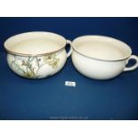 Two chamber pots including Myotts and Oriental Ivory.