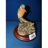 A Border Fine Arts 1977 Kingfisher with Fishing Tackle.