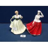 Two Royal Doulton figures, 'Gail' and 'Lily'.