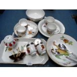 A quantity of china including Royal Worcester Evesham and Evesham Vale, flan dish a/f,