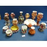 A large quantity of End of Day glass including vases, bowls, mugs, etc.