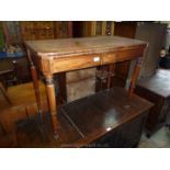 A Victorian flap over Card Table,