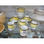 A pretty Czechoslovakian coffee set by Royal Epiay (but coffee pot is marked Pirken Hammer),