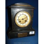 A marble Clock made by Miller & Stewart of Hereford, presented in 1909,