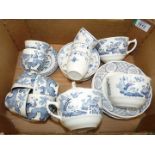 A quantity of part coffee and teasets including Woods, Old Chelsea etc.