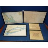 Two framed Sea Charts including Approaches to New York and Long Island Sound, 'Cape Cod',