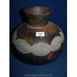 A large bulbous shaped, Ethnic Pot with narrow neck,